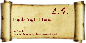 Lepényi Ilona névjegykártya